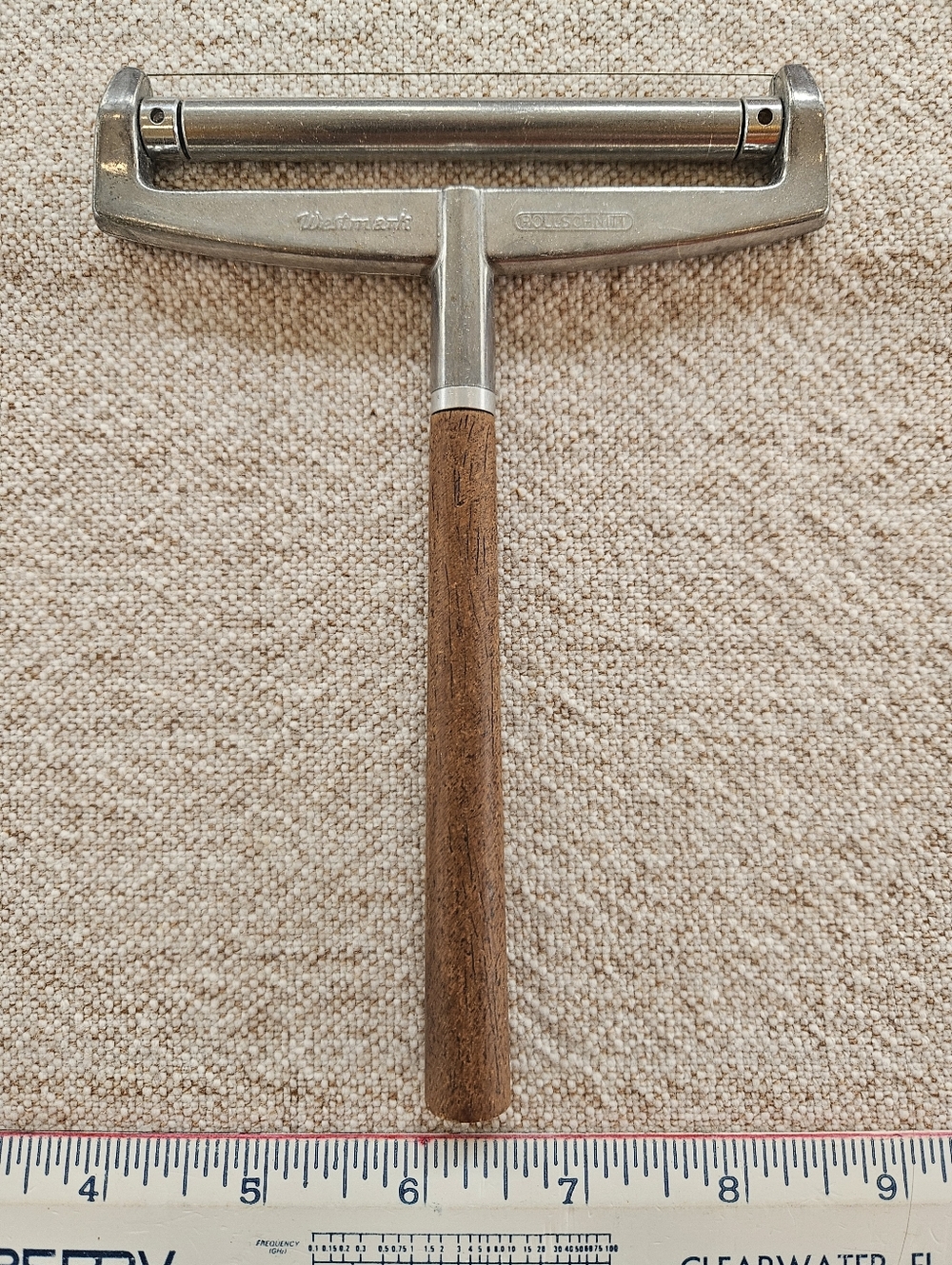 Westmark Vintage Cheese Slicer Rollschnitt, Western Germany 4" W/ Wood Handle